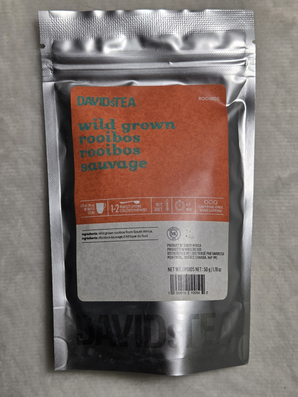 DAVIDsTEA Wild Grown Rooibos Tea 50g SEALED